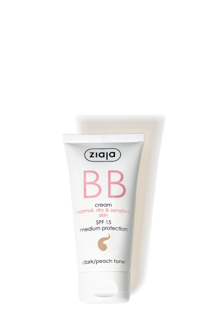 BB Creme für normale, trockene und empfindliche Haut - dunkel/Pfirsich