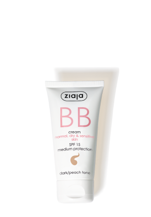 BB Creme für normale, trockene und empfindliche Haut - dunkel/Pfirsich
